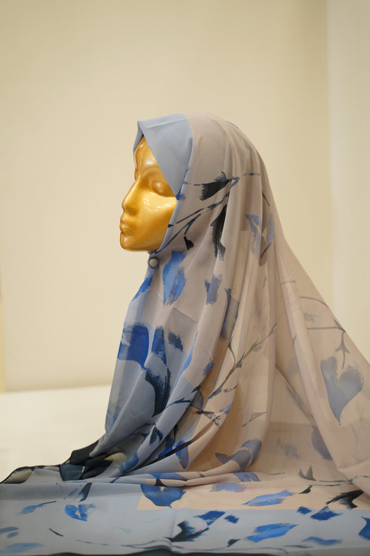 Foulard imprimé crepe chiffon