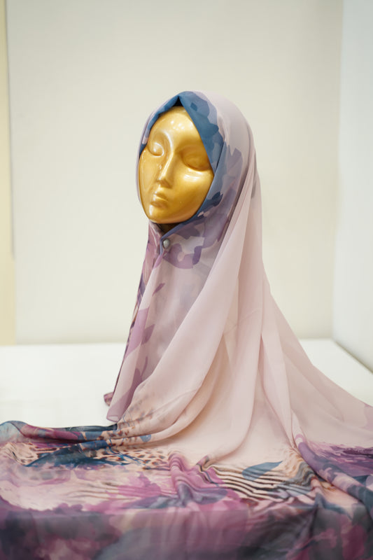 Foulard imprimé crepe chiffon