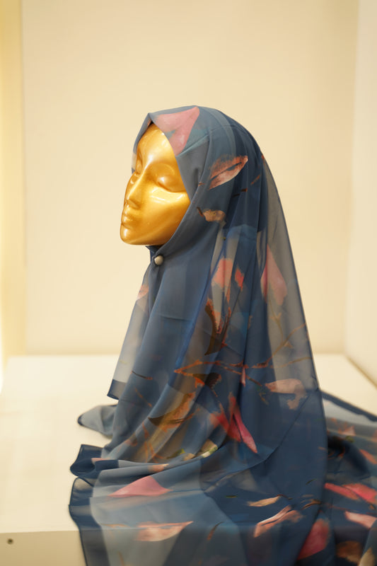 Foulard imprimé crepe chiffon