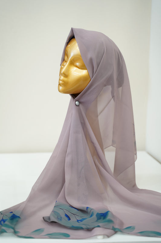 Foulard imprimé crepe chiffon