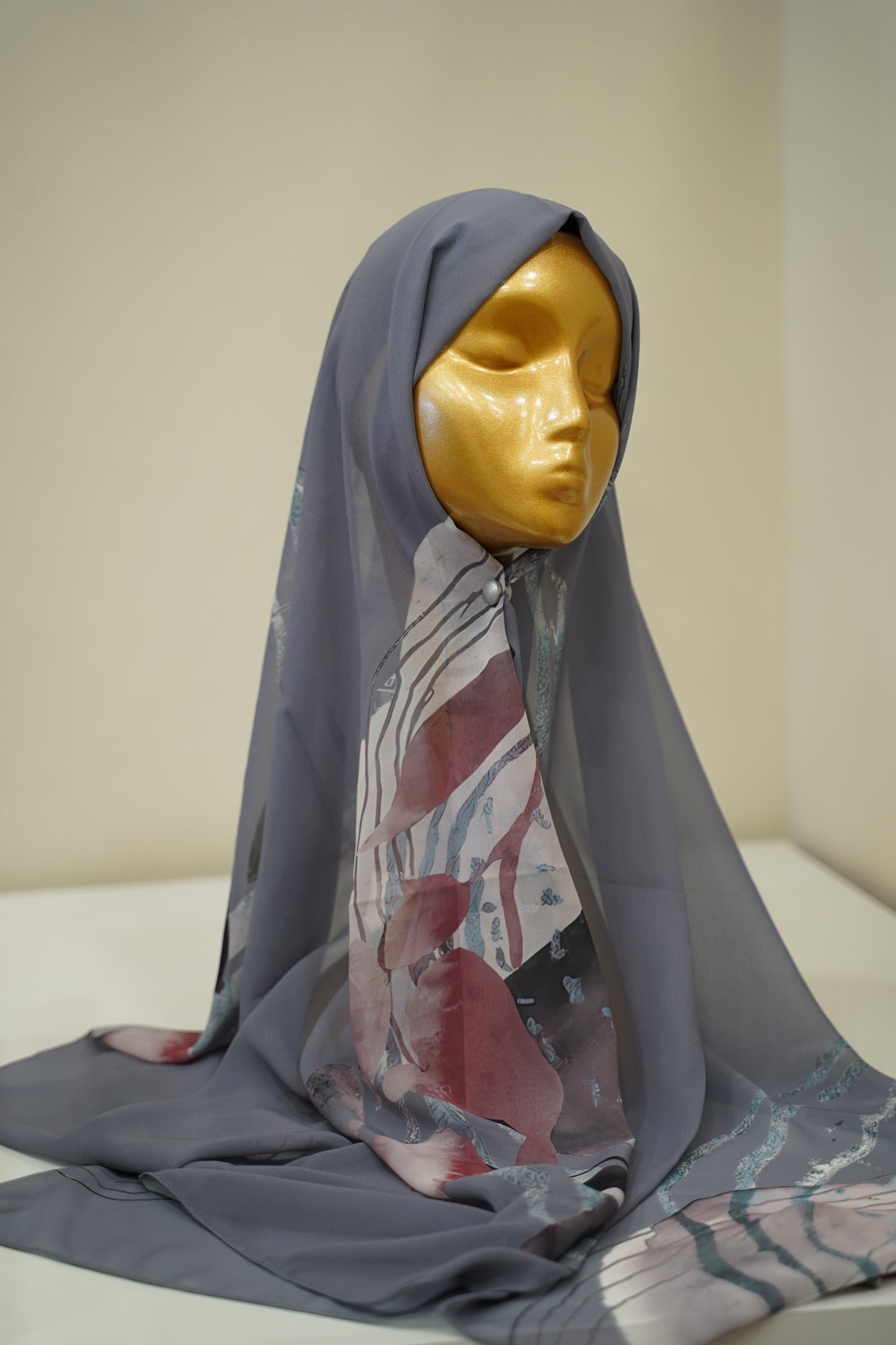 Foulard imprimé crepe chiffon