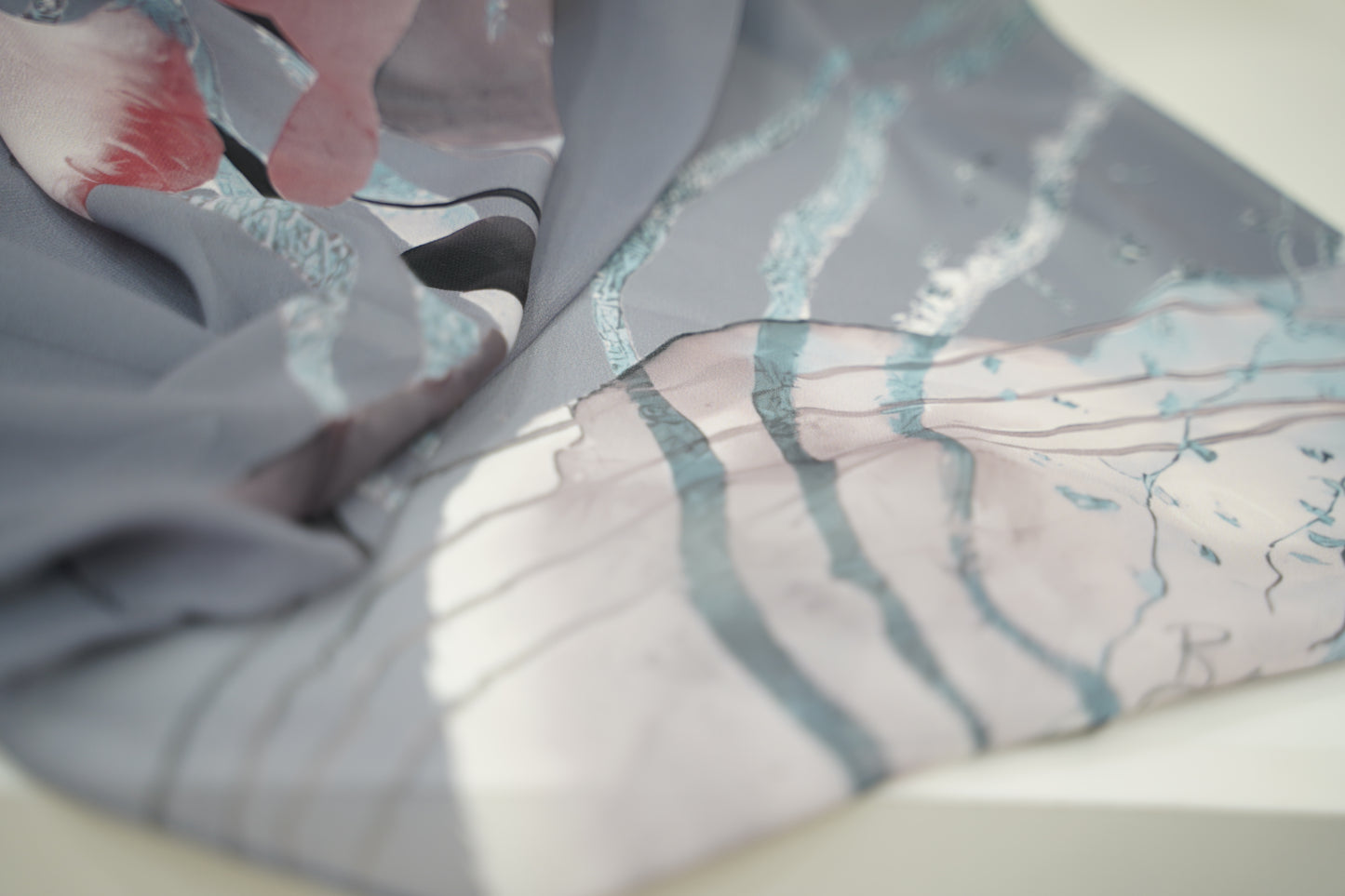 Foulard imprimé crepe chiffon