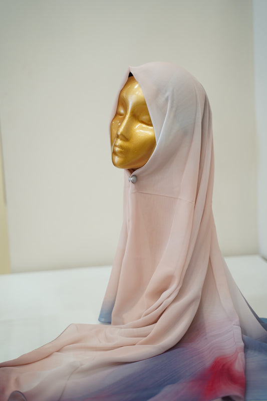 Foulard imprimé crepe chiffon
