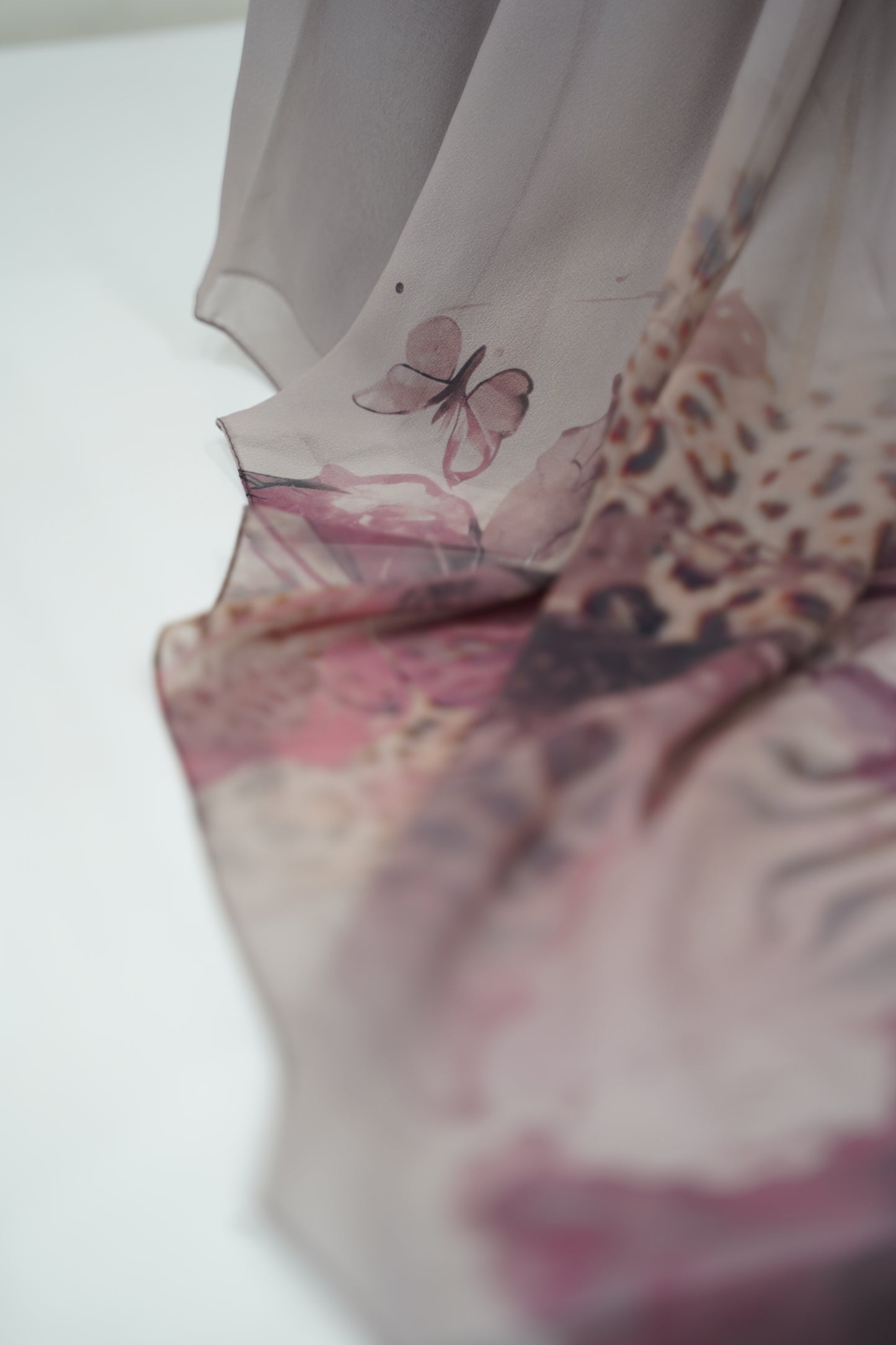 Foulard imprimé crepe chiffon