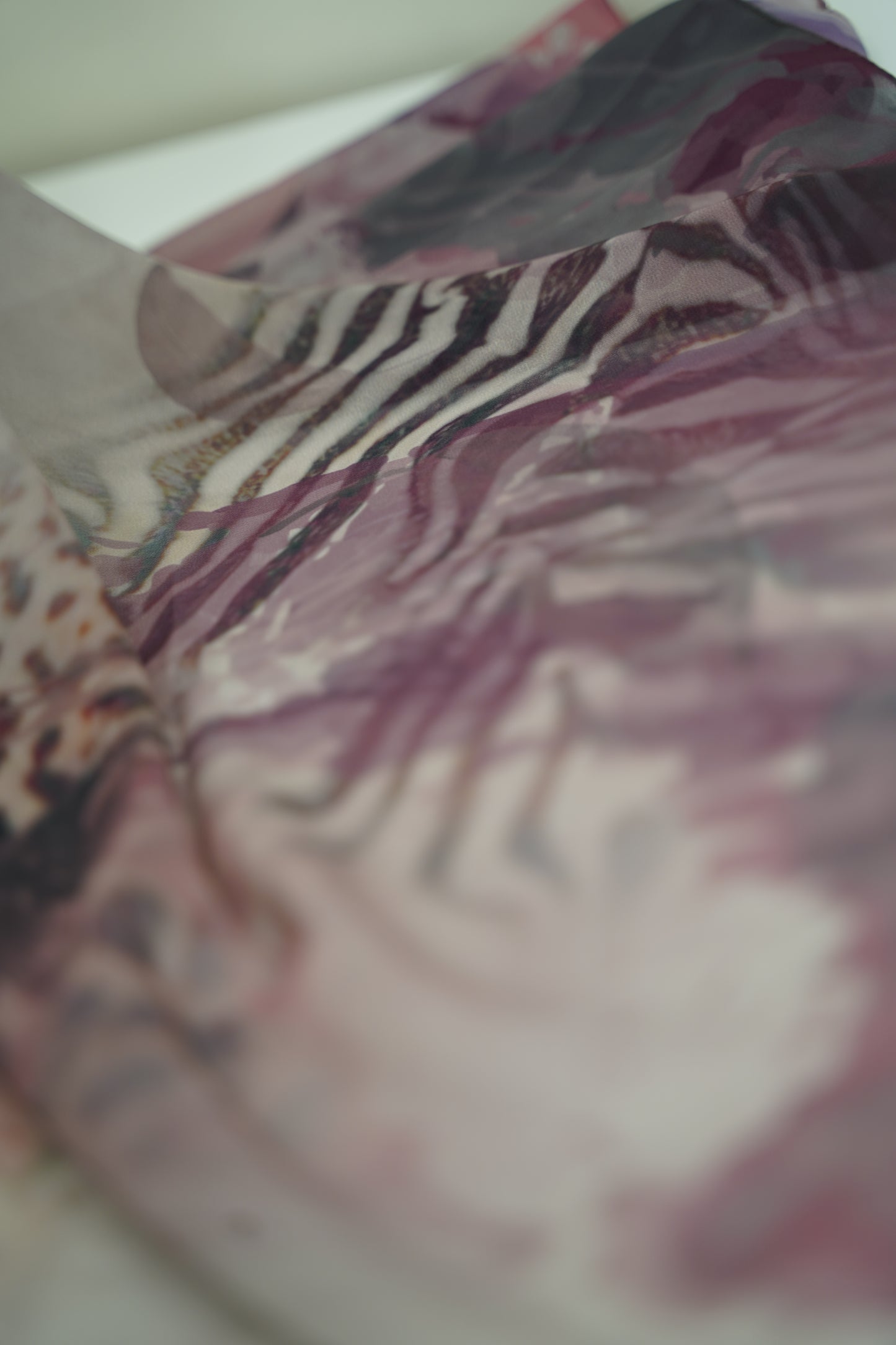 Foulard imprimé crepe chiffon