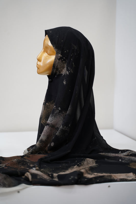 Foulard imprimé crepe chiffon