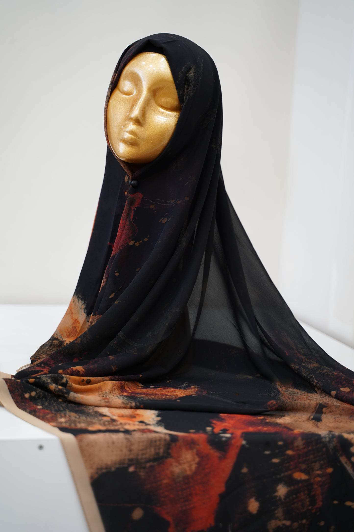 Foulard imprimé crepe chiffon