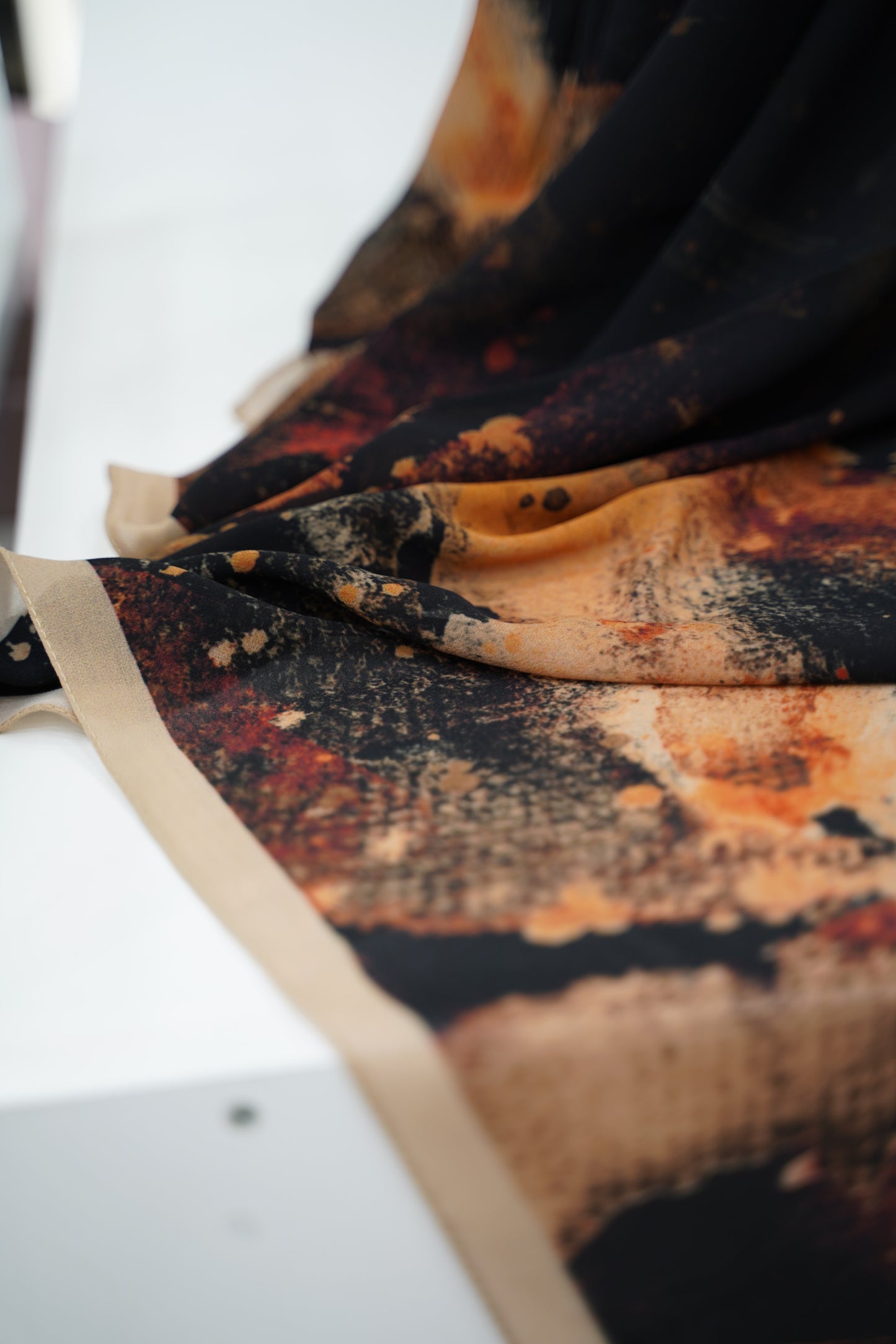 Foulard imprimé crepe chiffon