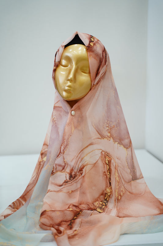 Foulard mousseline imprimé