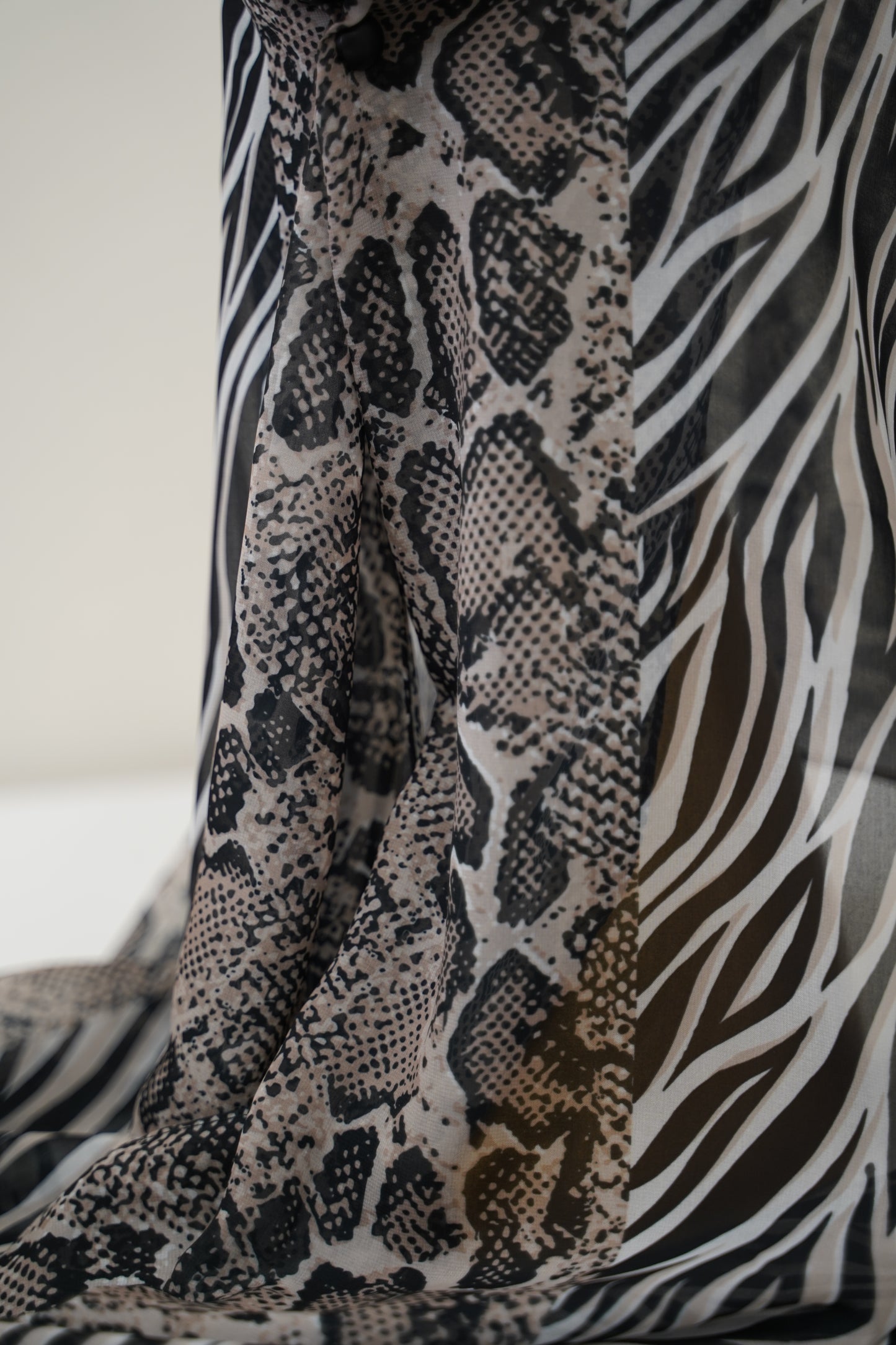Foulard mousseline imprimé