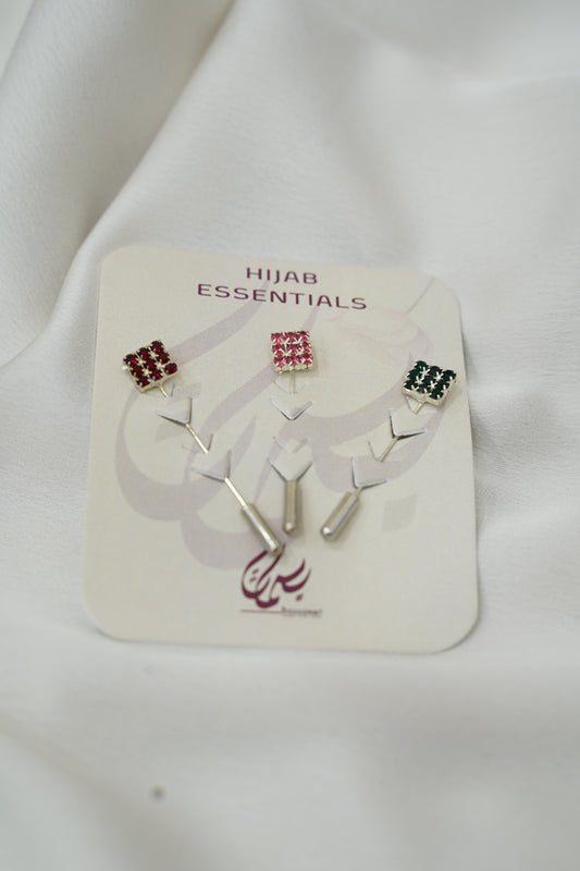 Broche diamant carré