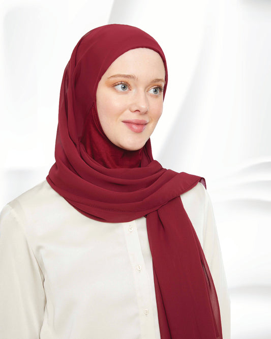 FOULARD MOUSSELINE AVEC BONNET CAGOULE INTÉGRÉE