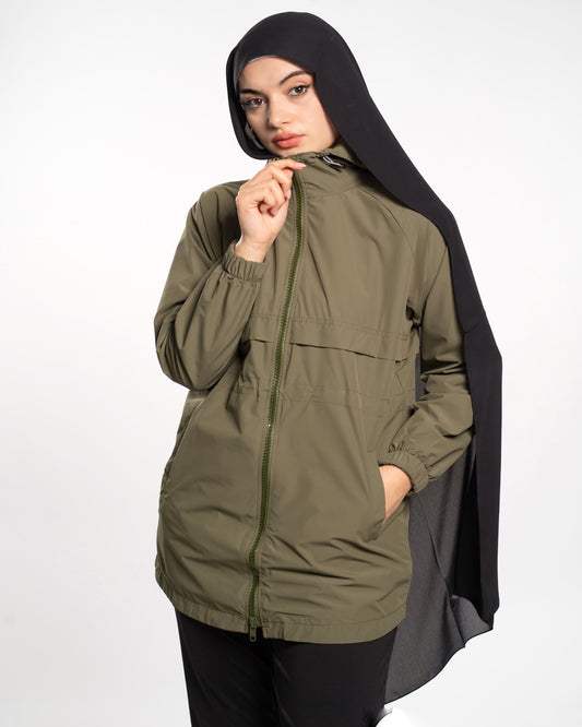 Veste Imperméable À Capuche