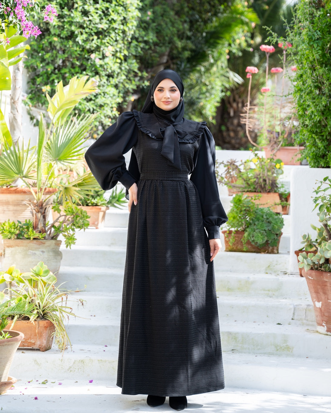 Robe Claudine black  &balck