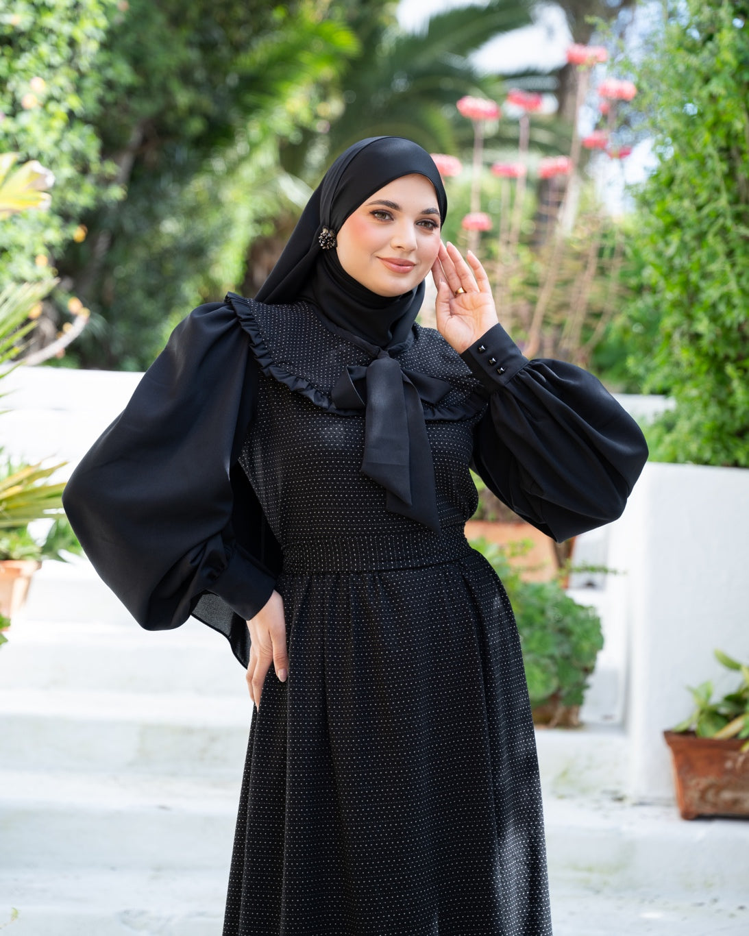 Robe Claudine black  &balck