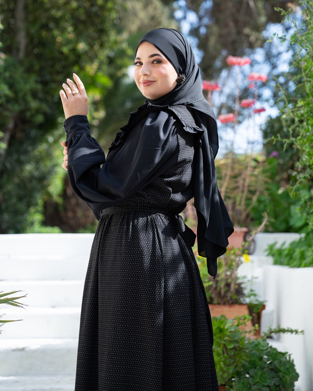 Robe Claudine black  &balck
