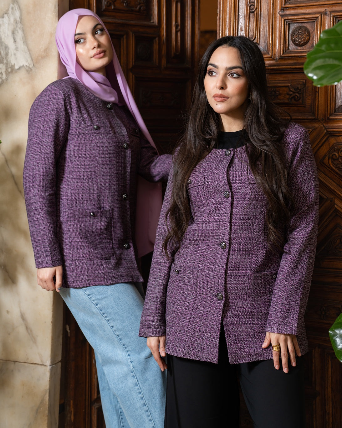 VESTE Tweed Rose