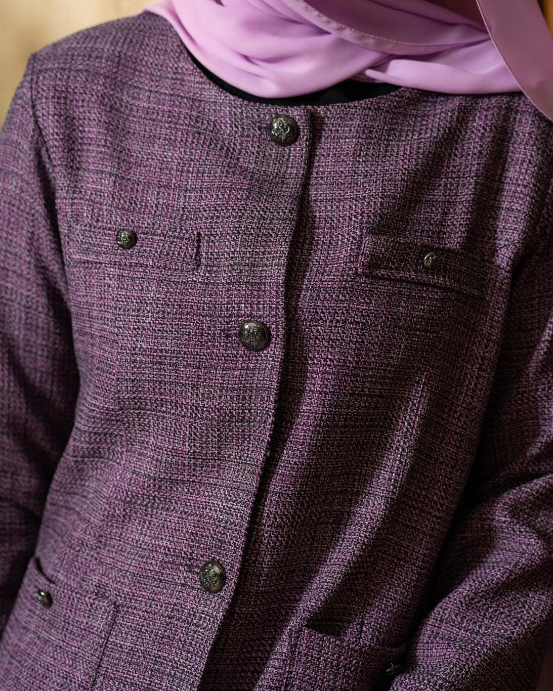 VESTE Tweed Rose